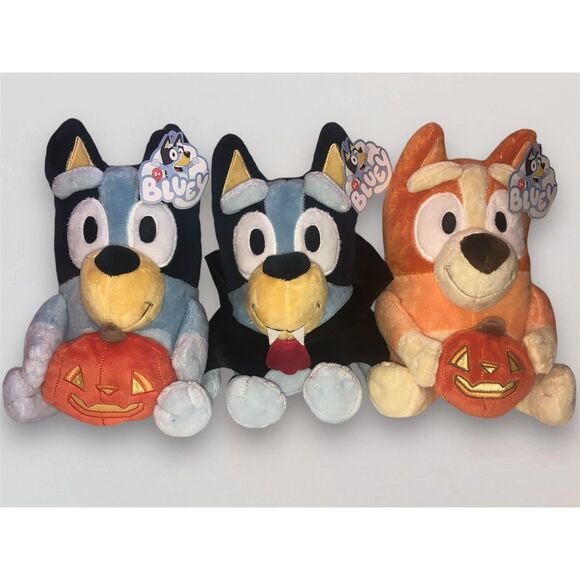 Bluey and Bingo Halloween Plush Pumpkin Vampire 12" Inches New 2024 - Picture 6 of 12